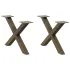 Picioare pentru masă în formă de X 2 buc Oțel natural Oțel GartenMobel Dekor