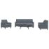 Set de canapele cu perne, 4 piese, gri închis, catifea GartenMobel Dekor