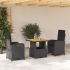 Set mobilier de grădină cu perne, 2 piese, negru, poliratan GartenMobel Dekor