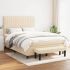 Pat box spring cu saltea, negru, 140x190 cm, textil GartenMobel Dekor