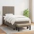 Pat box spring cu saltea, gri taupe, 160x200 cm material textil GartenMobel Dekor