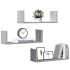 Rafturi perete 3 buc. stejar sonoma 58x18x18 cm lemn prelucrat GartenMobel Dekor