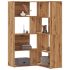 Bibliotecă de colț cu 4 niveluri gri sonoma 85x85x140 cm lemn GartenMobel Dekor