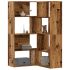 Bibliotecă de colț cu 4 niveluri gri sonoma 85x85x140 cm lemn GartenMobel Dekor