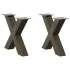 Picioare pentru masă în formă de X 2 buc Oțel natural Oțel GartenMobel Dekor