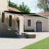 Copertină autonomă retractabilă automat albastru&alb 450x300 cm GartenMobel Dekor