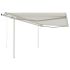Copertină retractabilă automat cu stâlpi, crem, 3,5x2,5 m GartenMobel Dekor