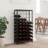Suport sticle de vin pentru 9 sticle, cu suport pahar, metal  GartenMobel Dekor