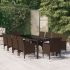 Set mobilier de grădină, 11 piese, gri, poliratan GartenMobel Dekor
