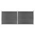 Set panouri gard, 353x146 cm, maro, WPC   GartenMobel Dekor