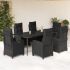 Set mobilier de grădină cu perne, 9 piese, negru, poliratan GartenMobel Dekor