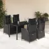 Set mobilier de grădină cu perne, 5 piese, negru, poliratan GartenMobel Dekor