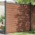 Panouri pentru gard, maro, 353x186 cm, WPC GartenMobel Dekor