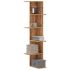 Raft colțar perete alb 36,5x36,5x140 cm lemn prelucrat GartenMobel Dekor