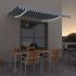 Copertină retractabilă manual cu LED, maro, 300x250 cm GartenMobel Dekor