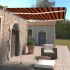 Copertină retractabilă manual cu LED, galben și alb, 300x250 cm GartenMobel Dekor