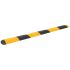 Prag limitator de viteză galben și negru 129x32,5x4 cm cauciuc GartenMobel Dekor