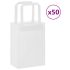 Pungi de hârtie 50 buc cu mânere albe 32x22x28 cm GartenMobel Dekor