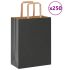 Pungi de hârtie 250 buc cu mânere negre 26x12x35 cm GartenMobel Dekor