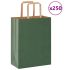 Pungi de hârtie 250 buc cu mânere verde 32x22x28 cm GartenMobel Dekor
