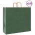 Pungi de hârtie 250 buc cu mânere verde 32x22x28 cm GartenMobel Dekor