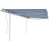 Copertină retractabilă manual & stâlpi, portocaliu/maro 4,5x3 m GartenMobel Dekor