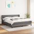 Pat box spring cu saltea, maro închis, 160x200 cm, textil GartenMobel Dekor