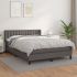 Pat box spring cu saltea, negru, 140x200 cm, piele ecologică GartenMobel Dekor