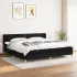 Pat box spring cu saltea, albastru, 200x200 cm, textil GartenMobel Dekor