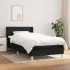 Pat box spring cu saltea, albastru, 80x200 cm, textil GartenMobel Dekor