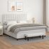 Pat box spring cu saltea, negru, 180x200 cm, piele ecologică GartenMobel Dekor