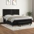 Pat box spring cu saltea, negru, 140x190 cm, catifea GartenMobel Dekor