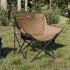 Scaune de camping cu buzunar, pliabile, 2 buc., negru GartenMobel Dekor