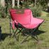 Scaune de camping cu buzunar, pliabile, 2 buc., negru GartenMobel Dekor