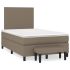 Pat box spring cu saltea, gri închis, 120x190 cm, textil GartenMobel Dekor