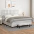 Pat box spring cu saltea, negru, 160x200 cm, piele ecologică GartenMobel Dekor
