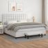 Pat box spring cu saltea, negru, 200x200 cm, piele ecologică GartenMobel Dekor