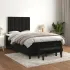 Pat box spring cu saltea, negru, 90x190 cm, catifea GartenMobel Dekor