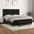 Pat box spring cu saltea, negru, 100x200 cm, catifea GartenMobel Dekor