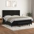 Pat box spring cu saltea, negru, 120x200 cm, catifea GartenMobel Dekor