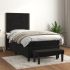 Pat box spring cu saltea, negru, 140x190 cm, catifea GartenMobel Dekor