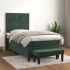 Pat box spring cu saltea, verde închis, 80x200 cm, catifea GartenMobel Dekor