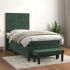 Pat box spring cu saltea, verde închis, 120x200 cm, catifea GartenMobel Dekor