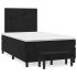 Pat box spring cu saltea, negru, 200x200 cm, catifea GartenMobel Dekor