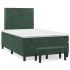 Pat box spring cu saltea, verde închis, 120x200 cm, catifea GartenMobel Dekor