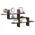 Raft de perete, alb, 124,5x18x60,5 cm, lemn prelucrat GartenMobel Dekor