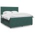 Pat box spring cu saltea, gri deschis, 180x200 cm, catifea GartenMobel Dekor