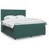 Pat box spring cu saltea, albastru, 180x200 cm, catifea GartenMobel Dekor