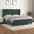 Pat box spring cu saltea, gri deschis, 180x200 cm, catifea GartenMobel Dekor