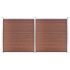Set de panouri de gard, negru, 353 x 186 cm, WPC GartenMobel Dekor